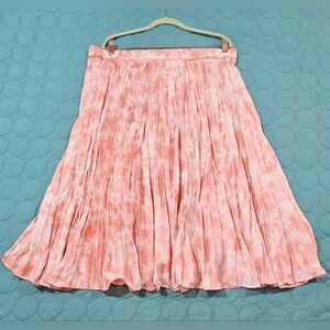 Time and Tru  Pink‎  Midi Pleated A-Line Skirt XL (16-18)